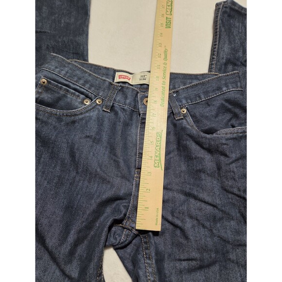 Levi's Dark Blue Jeans Mens 18 Reg Performance 511 Slim 29x29 Good Condition - Picture 10 of 11